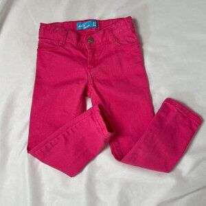 Old Navy Girl's 4T Skinny Jeans Pink Fuchsia Cotton Stretch 5 Pocket Style